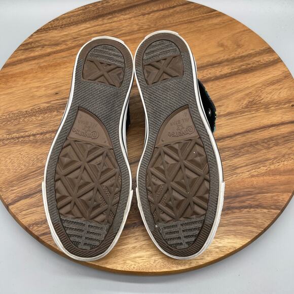 Converse Chuck Taylor All Star Hi Shoes Womens 6 Foldover Black Casual Skate - Picture 7 of 8